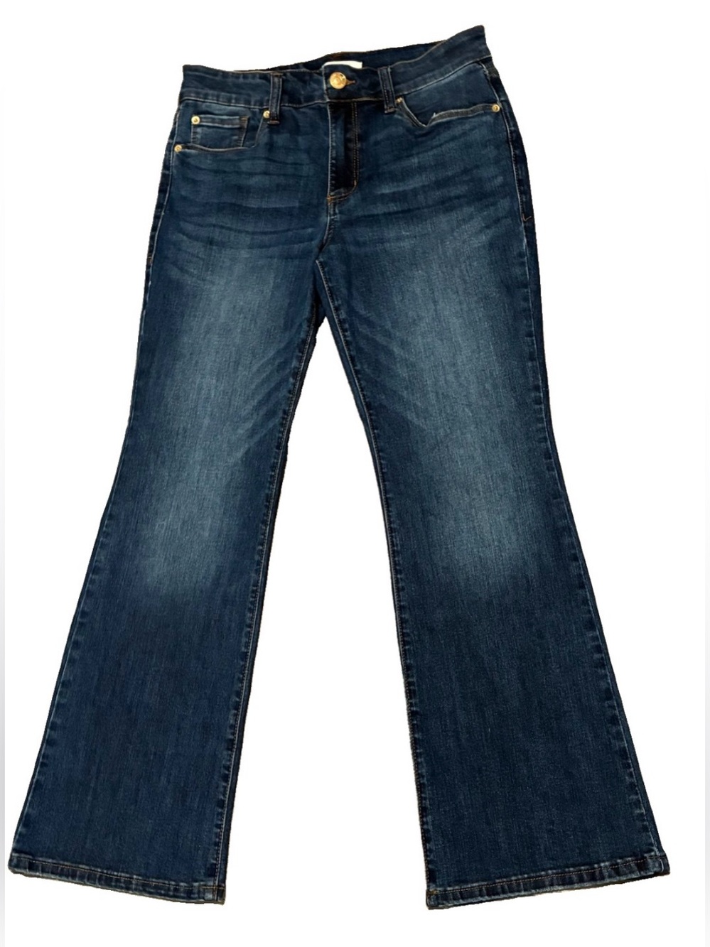 STS Blue Mandy High Rise Jeans Womens 29P Petite Bootcut Stretch Dark Wash